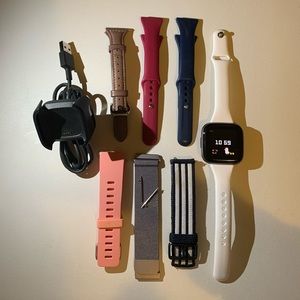 Stone/Mist Grey Fitbit Versa 2 w/ various bands